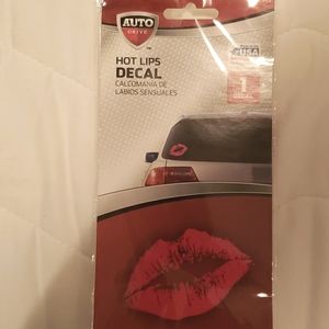 Vinyl Hot Lips Decal for window /mirror/ car